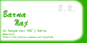 barna maj business card